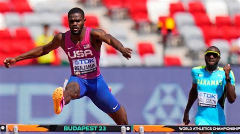 Stepping up: Rai Benjamin alters stride pattern in quest to chase down gold at worlds in 400 hurdles